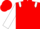 Red, white epaulettes and sleeves, red cap