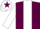 Maroon, white panel & sleeves, white cap, maroon star