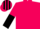 Fuchsia, black spot, halved sleeves, striped cap