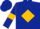 Dark blue, gold diamond frame, blue armlets on gold sleeves