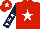 Red, white star, dark blue sleeves, white stars, red cap, white star