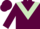 Maroon, light green chevron