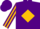 Purple, purple 's' on gold diamond, gold stripe on sleeves