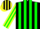 Black, yellow and green stripes