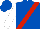 Royal Blue, Red sash, White sleeves