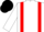 White, Red braces, Black cap