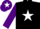 Black, white star, purple sleeves and cap, white star