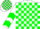 White, green blocks & chevrons on slvs