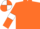 Orange, White armlets, quartered cap