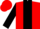 Red, black stripe and sleeves, red cap