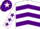 White & purple chevrons, purple stars on sleeves, purple cap, white star