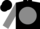 Black, black 'la' on grey ball, grey sleeves, black cap