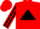 Red,  black 'tt racing' in triangle, black diamond stripe on sleeves, red cap