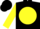 Black, black 'c' on yellow ball, yellow sleeves, black cap