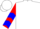 White, red sleeves, blue chevrons