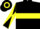 Black, Yellow hoop, diabolo on sleeves