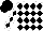 White, black diamonds, black diamonds on sleeves, black cap