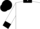 White, black collar,cuffs and cap