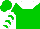 Green, white yoke, white chevrons on sleeves