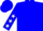 Blue, white '7m', white crosses and stars on sleeves, blue cap