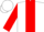 White, white 'c' on green shamrock on red panel, red 'c' and cuffs on sleeves