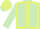 Light green, yellow seams, light green sleeves, check cap