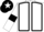 White, black seams and armlets, black cap, white star