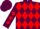 Maroon and red diamonds