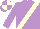 Mauve, cream sash, quartered cap