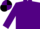 Aqua and purple quartered, purple sleeves, aqua seams, aqua and purple quartered cap