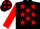 Black, red stars, sleeves and stars on cap