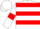 White, red hoops and armlets