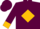 Maroon, maroon 'l' on gold diamond, gold cuffs on maroon sleeves