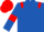 Royal Blue, Red epaulets, armlets and cap