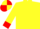 Yellow And Navy Quartered, Reversed Sleeves,Red Collar And Cuffs,Yellow And Navy Quartered Cap