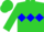 Lime, blue diamond belt, lime cap