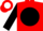 Red, white 'n' on black ball, black bands on sleeves
