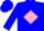 Blue, pink mitten, pink diamond stripe down sleeves