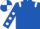 Royal Blue, White epaulets, Royal Blue sleeves, White spots, quartered cap