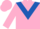 Pink, royal blue chevron
