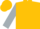 Gold, silver horses, silver horseshoe on gold and silver opposing sleeves, gold cap