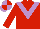 Red, Mauve chevron, Mauve and Red quartered cap