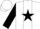 White, black 'nealy racing'  star, black star stripe and cuffs on sleeves