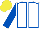 White, Royal Blue seams and sleeves, Yellow cap