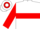 White, red hearts, red hoop on sleeves