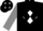 Black, black 'jpm' on white diamond, black diamonds on grey sleeves