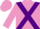 Mauve, purple cross belts