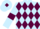 Light blue and maroon diamonds, light blue sleeves, maroon armlets and diamond on cap