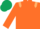 ORANGE, BEIGE epaulets, DARK GREEN cap