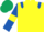 YELLOW, ROYAL BLUE epaulets, ROYAL BLUE sleeves, YELLOW armlets, DARK GREEN cap